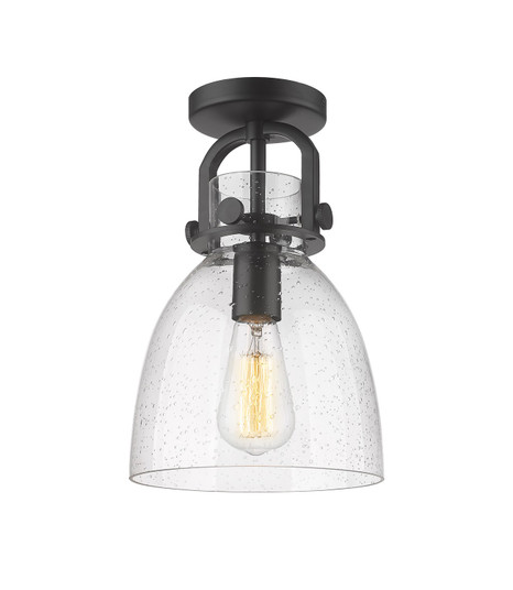 Downtown Urban One Light Semi-Flush Mount in Matte Black (405|4101FBKG4128SDY)