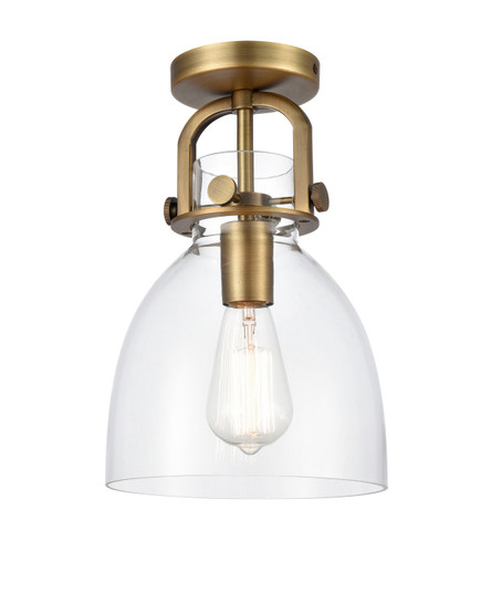 Downtown Urban One Light Semi-Flush Mount in Brushed Brass (405|4101FBBG4128CL)
