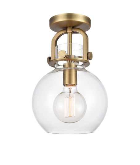 Downtown Urban One Light Semi-Flush Mount in Brushed Brass (405|4101FBB8CL)