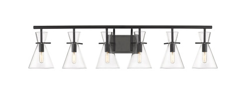 Auralume Six Light Bath Vanity in Matte Black (405|3546WBKCL)