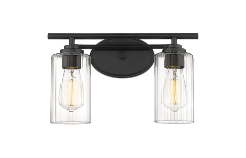 Auralume Two Light Bath Vanity in Matte Black (405|3532WBKCL)