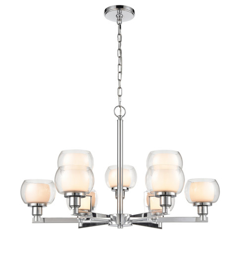 Auralume Nine Light Chandelier in Polished Chrome (405|3309CRPCCLW)