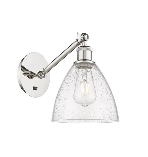 Ballston One Light Wall Sconce in Polished Nickel (405|3171WPNGBD754)