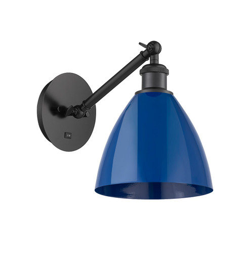 Ballston One Light Wall Sconce in Matte Black (405|3171WBKMBD75BL)