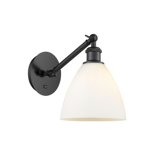 Ballston One Light Wall Sconce in Matte Black (405|3171WBKGBD751)