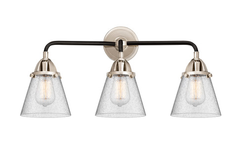 Nouveau 2 Three Light Bath Vanity in Black Polished Nickel (405|2883WBPNG64)