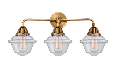 Nouveau 2 Three Light Bath Vanity in Brushed Brass (405|2883WBBG534)