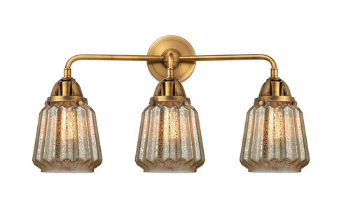 Nouveau 2 Three Light Bath Vanity in Brushed Brass (405|2883WBBG146)