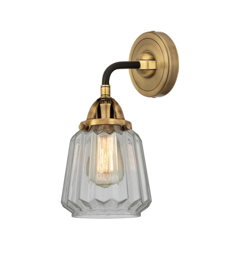 Nouveau 2 One Light Wall Sconce in Black Antique Brass (405|2881WBABG142)