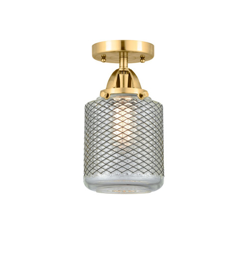 Nouveau 2 One Light Semi-Flush Mount in Satin Gold (405|2881CSGG262)