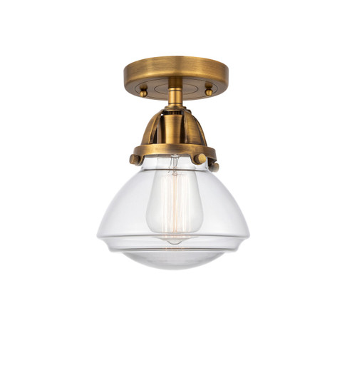 Nouveau 2 One Light Semi-Flush Mount in Brushed Brass (405|2881CBBG322)