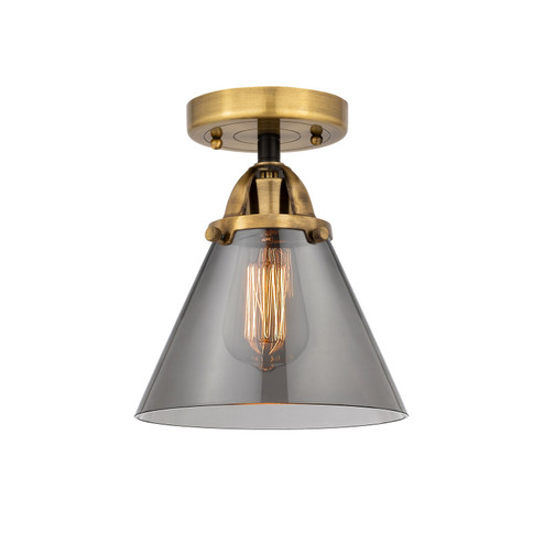 Nouveau 2 LED Semi-Flush Mount in Black Antique Brass (405|2881CBABG43LED)