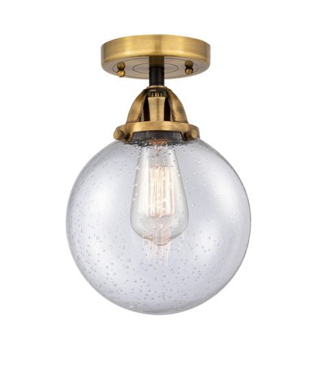 Nouveau 2 One Light Semi-Flush Mount in Black Antique Brass (405|2881CBABG2048)