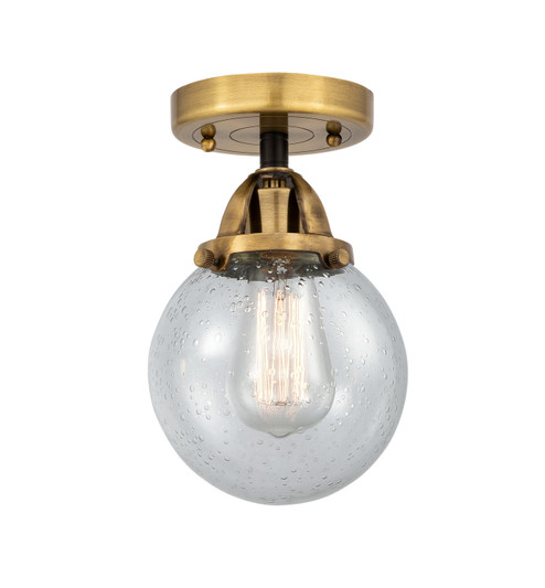 Nouveau 2 One Light Semi-Flush Mount in Black Antique Brass (405|2881CBABG2046)