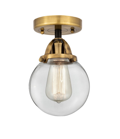 Nouveau 2 One Light Semi-Flush Mount in Black Antique Brass (405|2881CBABG2026)
