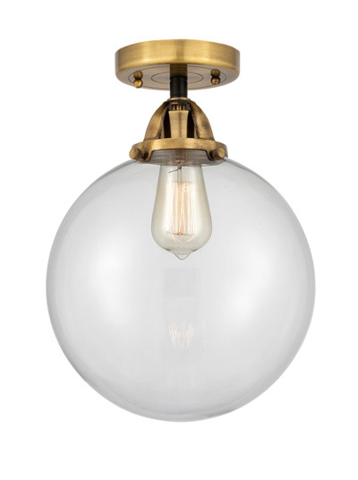 Nouveau 2 LED Semi-Flush Mount in Black Antique Brass (405|2881CBABG20210LED)