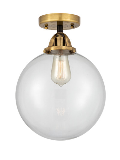 Nouveau 2 LED Semi-Flush Mount in Black Antique Brass (405|2881CBABG20210LED)