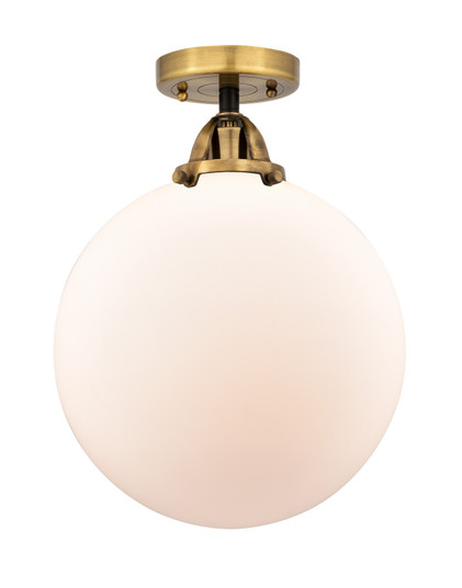 Nouveau 2 LED Semi-Flush Mount in Black Antique Brass (405|2881CBABG20112LED)