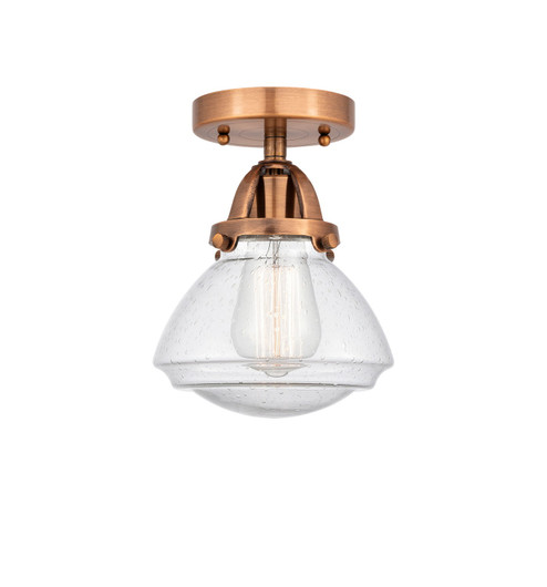 Nouveau 2 One Light Semi-Flush Mount in Antique Copper (405|2881CACG324)