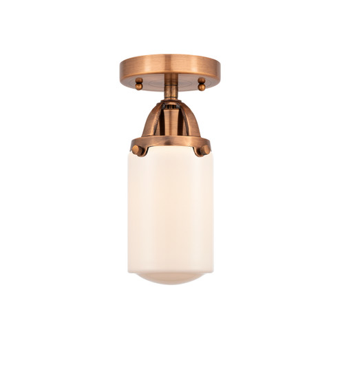 Nouveau 2 LED Semi-Flush Mount in Antique Copper (405|2881CACG311LED)