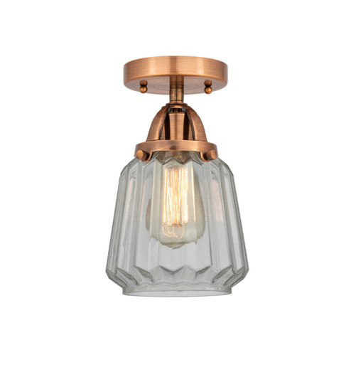 Nouveau 2 One Light Semi-Flush Mount in Antique Copper (405|2881CACG142)