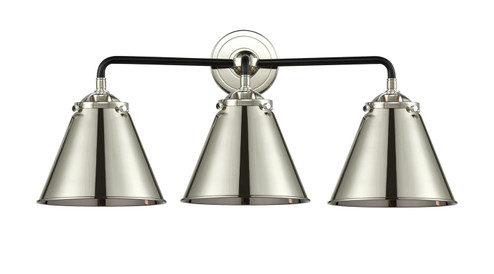 Nouveau Three Light Bath Vanity in Black Polished Nickel (405|2843WBPNM13PN)