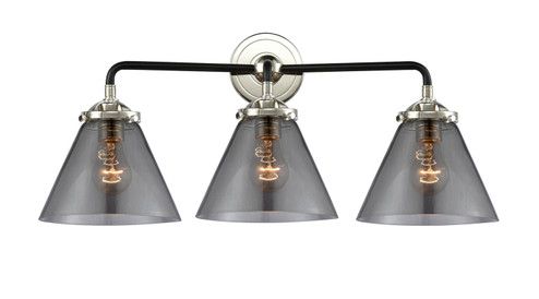 Nouveau Three Light Bath Vanity in Black Polished Nickel (405|2843WBPNG43) Nouveau Three Light Bath Vanity in Black Polished Nickel (405|2843WBPNG43)