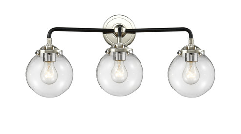 Nouveau Three Light Bath Vanity in Black Polished Nickel (405|2843WBPNG2026)
