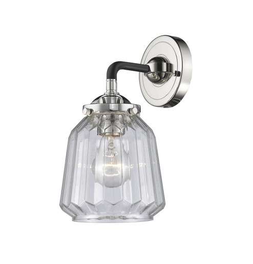Nouveau One Light Wall Sconce in Black Polished Nickel (405|2841WBPNG142)