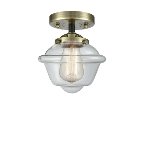 Nouveau One Light Semi-Flush Mount in Black Antique Brass (405|2841CBABG532)