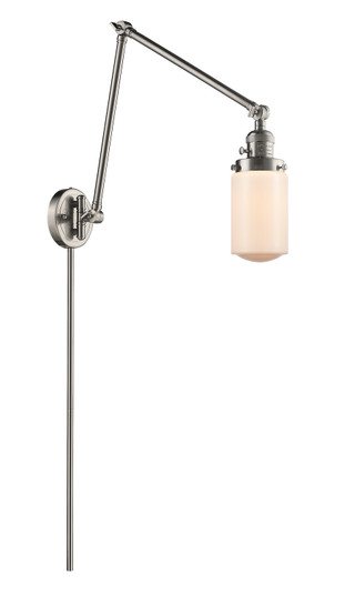 Franklin Restoration One Light Swing Arm Lamp in Brushed Satin Nickel (405|238SNG311)