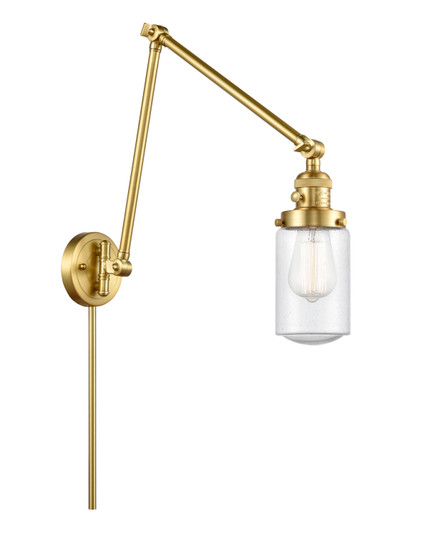 Franklin Restoration One Light Swing Arm Lamp in Satin Gold (405|238SGG314)