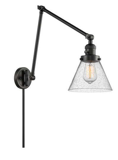 Franklin Restoration One Light Swing Arm Lamp in Matte Black (405|238BKG44)