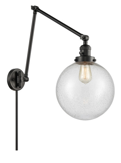 Franklin Restoration One Light Swing Arm Lamp in Matte Black (405|238BKG20410)