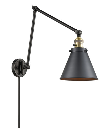 Franklin Restoration One Light Swing Arm in Black Antique Brass (405|238BABM13BK)