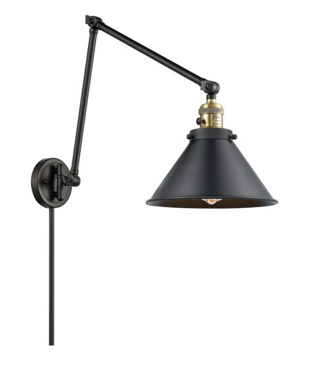 Franklin Restoration One Light Swing Arm Lamp in Black Antique Brass (405|238BABM10BK)
