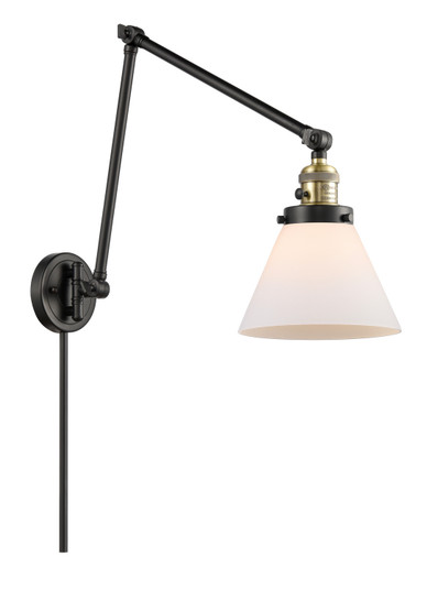Franklin Restoration One Light Swing Arm Lamp in Black Antique Brass (405|238BABG41)