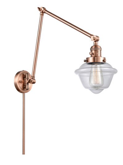Franklin Restoration One Light Swing Arm Lamp in Antique Copper (405|238ACG532)