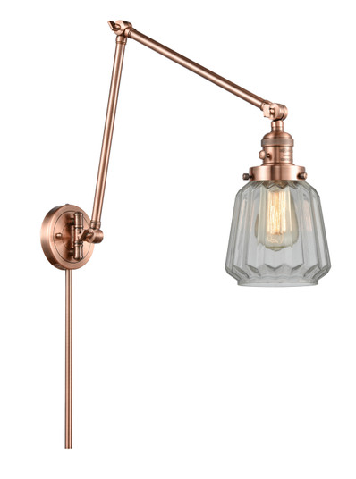 Franklin Restoration One Light Swing Arm Lamp in Antique Copper (405|238ACG142)