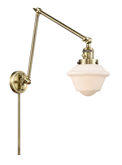 Franklin Restoration One Light Swing Arm Lamp in Antique Brass (405|238ABG531)
