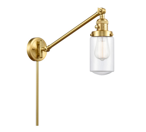 Franklin Restoration One Light Swing Arm Lamp in Satin Gold (405|237SGG312)