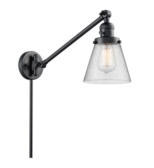 Franklin Restoration One Light Swing Arm Lamp in Matte Black (405|237BKG64)