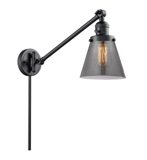 Franklin Restoration One Light Swing Arm Lamp in Matte Black (405|237BKG63)