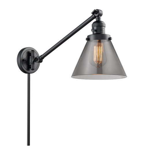 Franklin Restoration One Light Swing Arm Lamp in Matte Black (405|237BKG43)