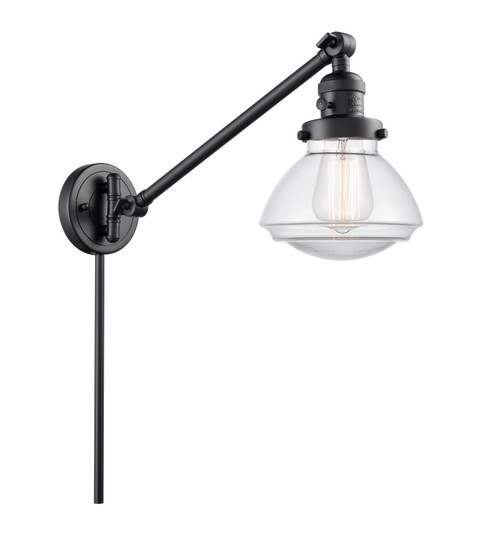 Franklin Restoration One Light Swing Arm Lamp in Matte Black (405|237BKG322)