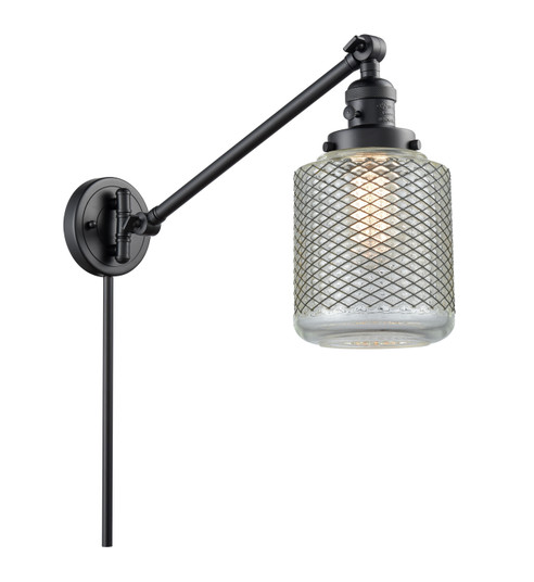 Franklin Restoration One Light Swing Arm Lamp in Matte Black (405|237BKG262)