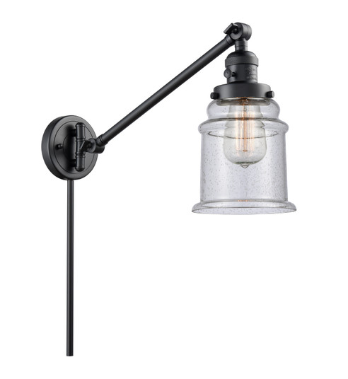 Franklin Restoration One Light Swing Arm Lamp in Matte Black (405|237BKG184)