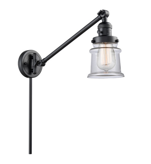 Franklin Restoration One Light Swing Arm Lamp in Matte Black (405|237BKG182S)