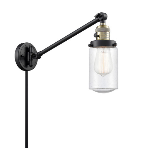 Franklin Restoration LED Swing Arm Lamp in Black Antique Brass (405|237BABG314LED)