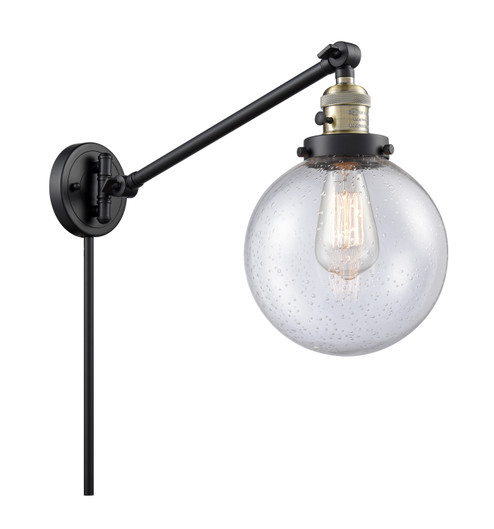 Franklin Restoration One Light Swing Arm Lamp in Black Antique Brass (405|237BABG2048)